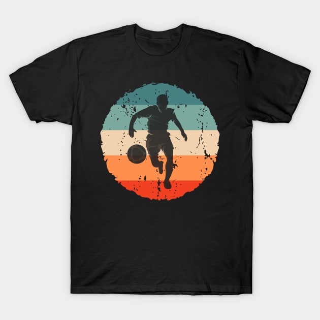 Retro Vintage Soccer Player Soccer Lovers Football Fans Gift T-Shirt by Abko90